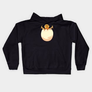 Alien Orange Cartoon Egg Hatch Kids Hoodie